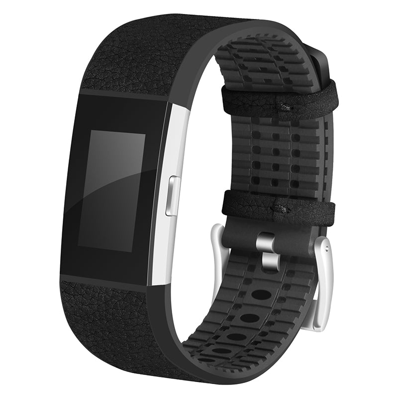 TPU+Cowhide Leather Breathable Adjustable Wrist Strap Replacement Smart Watch Band for Fitbit Charge 2 Charge 2 HR TPU+Cowhide Leather Breathable Adjustable Wrist Strap Replacement Smart Watch Band for Fitbit Charge 2 Charge 2 HR
